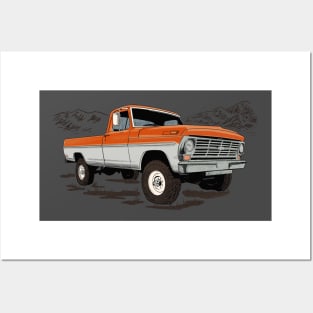 Ford truck mountain Posters and Art